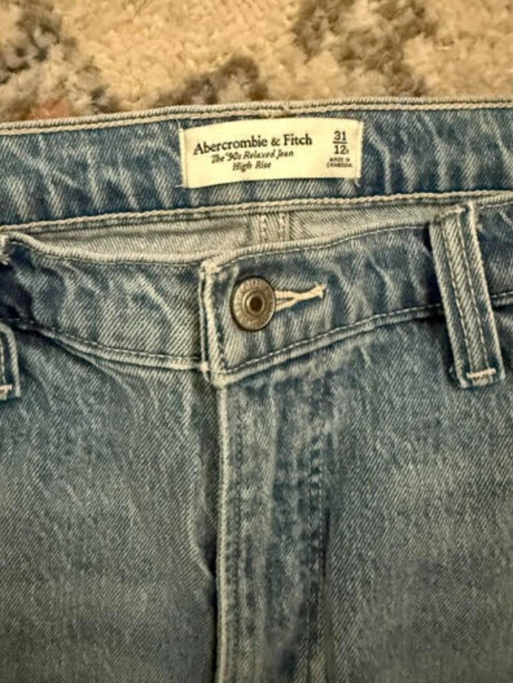 Abercrombie & Fitch The 90’s Relaxed Jean High Rise Carpenter Style - Picture 6 of 8